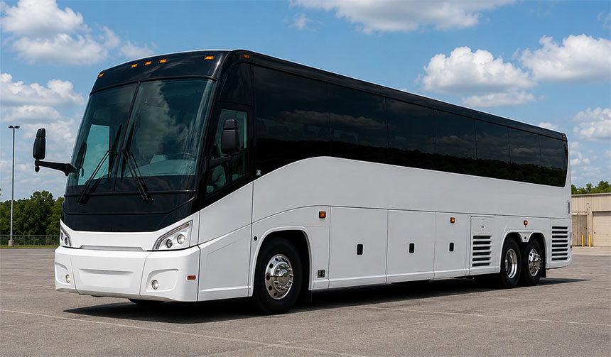 56-passenger charter bus available for charter in Thornton, CO